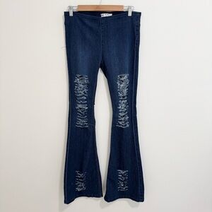 Free People Dark Blue Flare Jeans